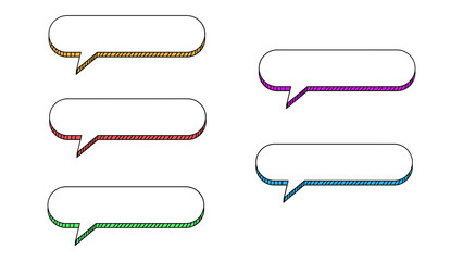 Speech bubble, cute, transparent, stylish, easy to use, lines,