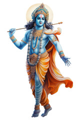 Fototapeta premium PNG Krishna Janmashtami indian god adult representation spirituality