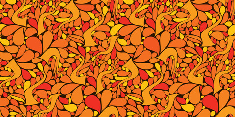 Organic motif, botanical motif background. Seamless pattern.Vector.スタイリッシュな有機的パターン - 785851918