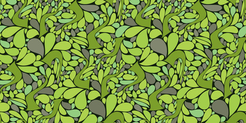Organic motif, botanical motif background. Seamless pattern.Vector.スタイリッシュな有機的パターン - 785851967