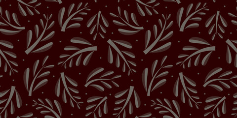 Organic motif, botanical motif background. Seamless pattern.Vector.スタイリッシュな有機的パターン - obrazy, fototapety, plakaty