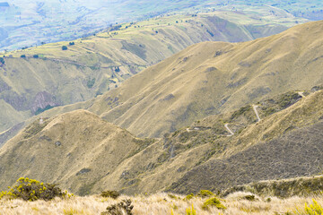 Andean landscapes, hills for agriculture.