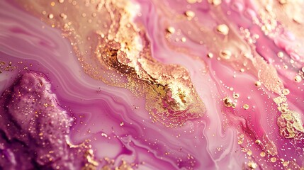 Glittering abstract textures in gold and pink, mimicking the sparkle of loveâ€™s magic. 