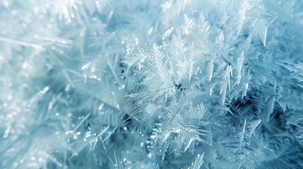 Abstract icy textures and sparkling frost, symbolizing the freshness and crispness of a new start.  - obrazy, fototapety, plakaty