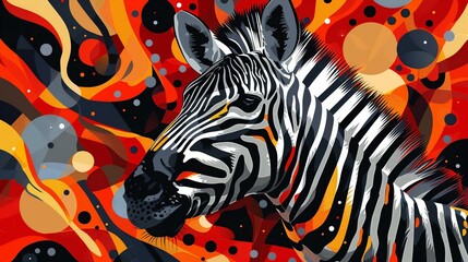 Safari abstract, bold geometric animal mix