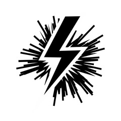 illustration of a lightning explosion symbol