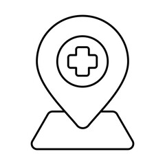 medical location hand drawn illustration