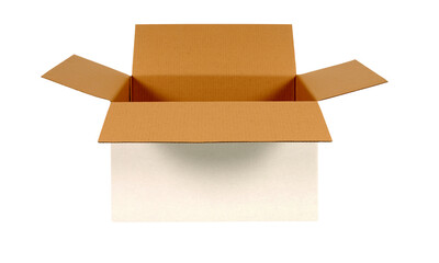 cardboard box isolated on white