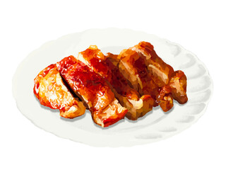 照り焼きチキン（皿付き）