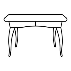 table isolated on white background line art