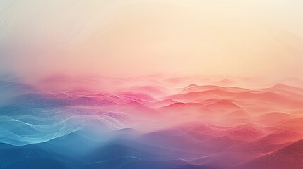 Soft, ethereal abstract gradients mimicking the gradual warming of the environment, from cool to warm tones.  - obrazy, fototapety, plakaty