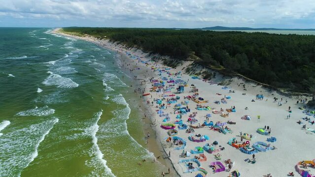 Beach Baltic Sea Rowy Plaza Morze Baltyckie Aerial View Poland