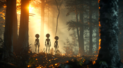 Aliens arrive in forest