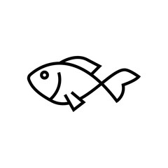 fish illustration outline icon