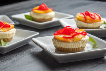 cupcakes with cream and strawberry