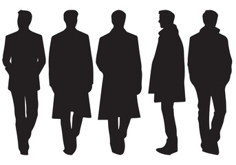 Man Walking Silhouette vector illustration