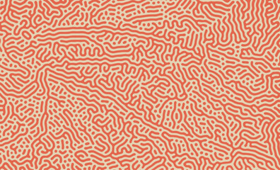 Orange Organic Turing Seamless Pattern. Abstract organic background