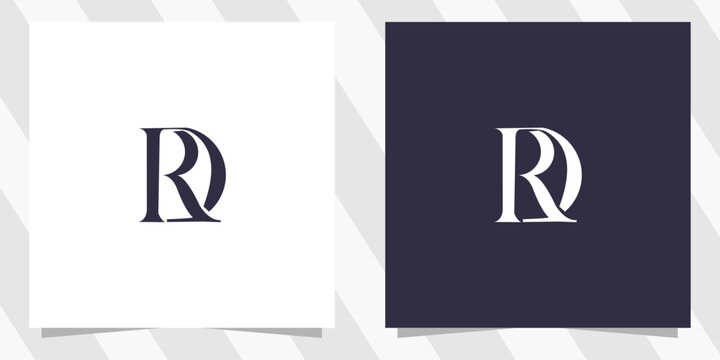 letter dr rd logo design