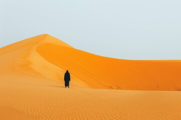 Fototapeta na wymiar Solitude in the Vast Desert Dunes