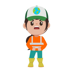 pose of people keeping the earth clean rubbish