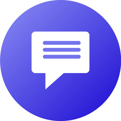 Gradient message inbox UI flat icon design