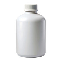 White plastic bottle with a cap