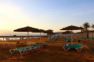 The Dead Sea is a closed, endorheic body of water in the Middle East between Israel and Jordan.