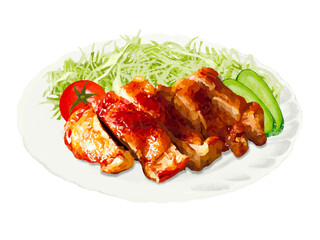 照り焼きチキン（サラダ付き）