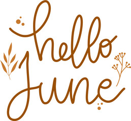 Hello June Lettering, Hello June