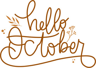 Hello October Lettering, Hello October
