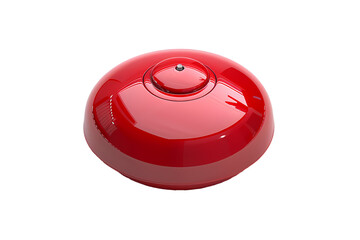 red fire alarm isolated on white background