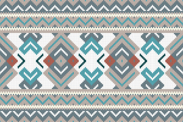 Ethnic abstract ikat art design. Seamless pattern in tribal, folk embroidery, and Mexican style. Seamless abstract ikat pattern.background ,carpet,wallpaper,clothing,
