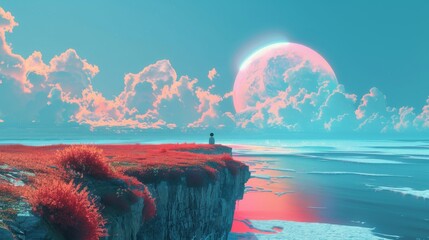 AI Dreamscapes: Surreal Digital Art Inspired by Human Subconscious Thoughts - obrazy, fototapety, plakaty