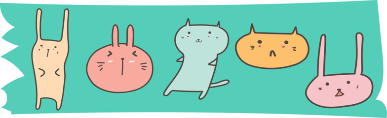 Cute animal washi tape.