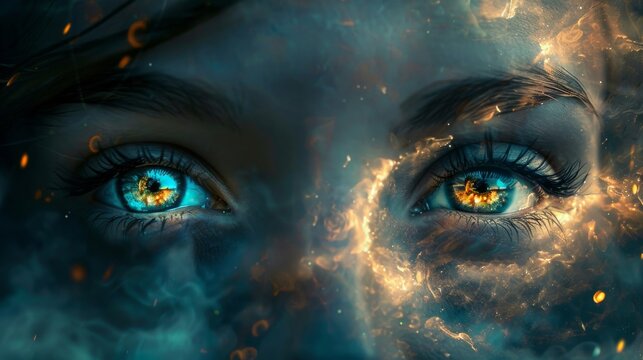 Mystical Clairvoyant with Eyes of Visions