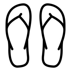 flip flop sandal icon - obrazy, fototapety, plakaty