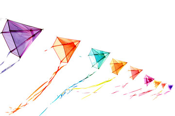 origami kite isolated on white background