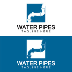Water Pipes logo icon design template - Vector