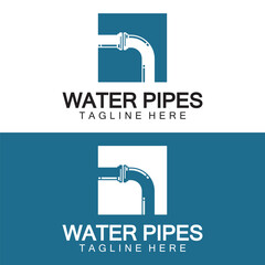 Water Pipes logo icon design template - Vector