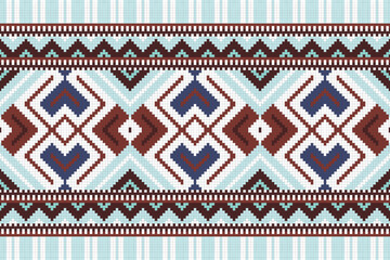 Ikat Fabric Paisley Embroidery Background. Ikat Chevron Geometric Ethnic Oriental Pattern traditional.aztec Style Abstract Vector illustration.design for Texture,fabric,clothing,wrapping,sarong.