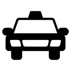 taxi icon solid line style, suitable for web and mobile app.