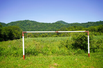 Goal at countryside