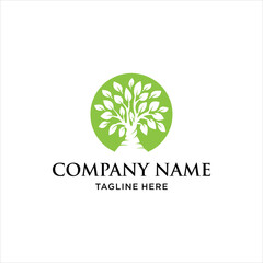 Vibrant abstract tree logo design, vector , Tree of life logo design inspiration on white background.