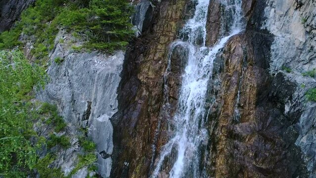 waterfall view from above aerial slow motion 1080p 120fps HD 