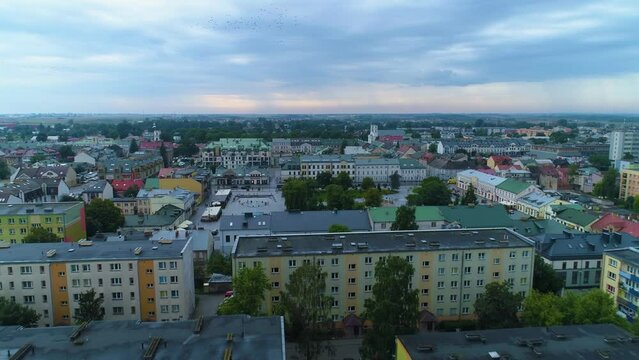 Maria Konopnicka Square Downtown Suwalki Centrum Plac Aerial View Poland