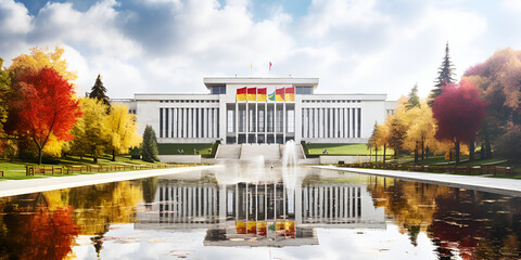 Great Hall of the People ( National Museum of China) on Tiananmen Square, Beijing. China
