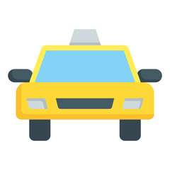 taxi icon flat style, suitable for web and mobile app.