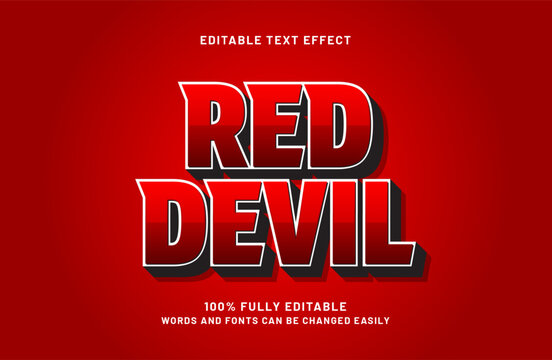 red devil editable text effect