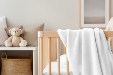 Baby blanket png mockup, transparent design