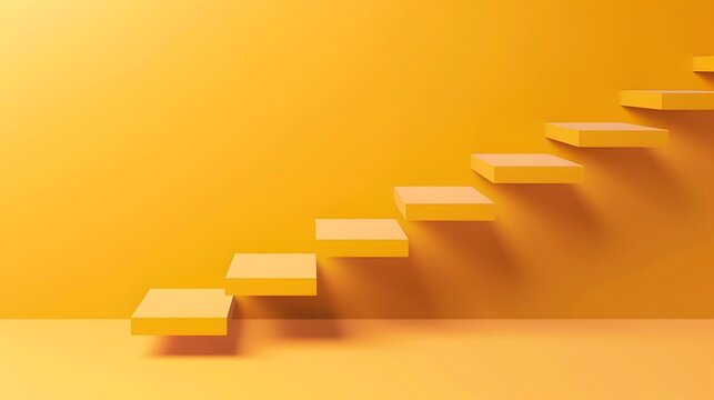 Continuous Improvement:Illustrated Staircase Representing Incremental Advancements Toward Higher Efficiency and Success